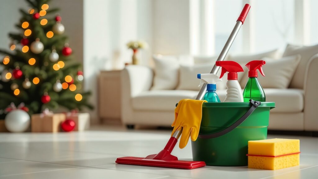 Woman using HEPA vacuum cleaner to maintain an allergy-free home environment